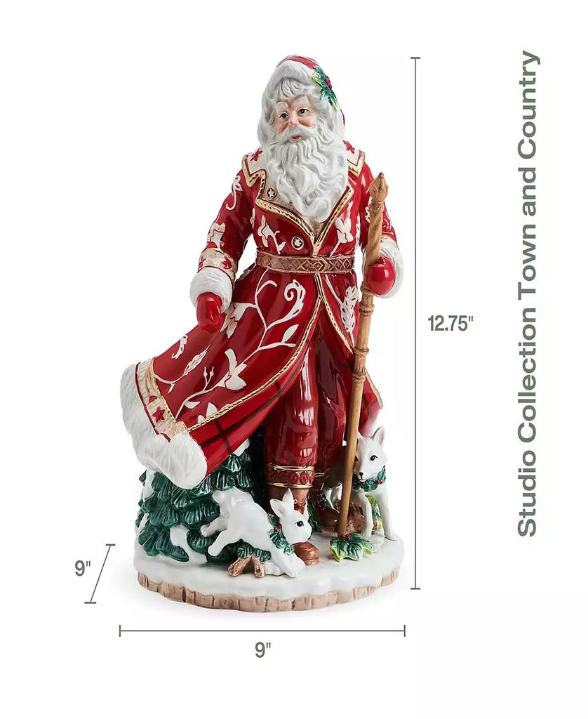 Fitz and Floyd Studio Collection 12.75-Inch Town & Country Santa Figurine, 12.75-inch