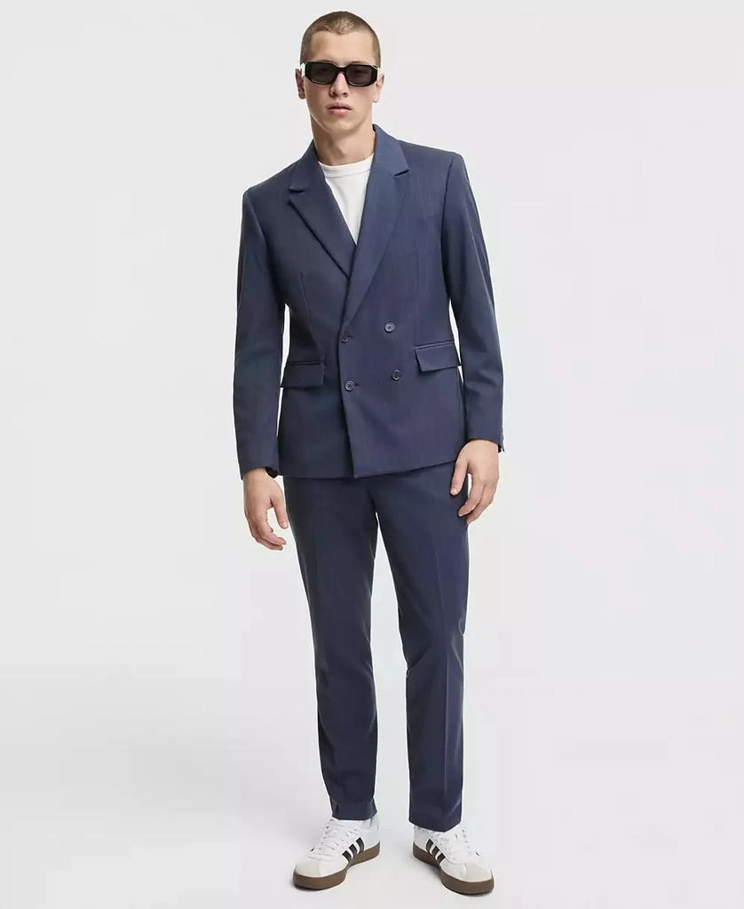 Mode of One Men
s Slim-Fit Double-Breasted Pinstripe Blazer, Macy
s Exclusive 2