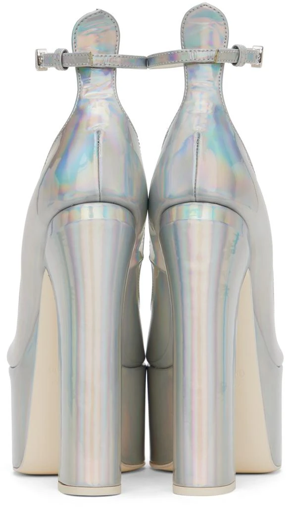 Valentino Silver Tan-Go Platform Heels 2