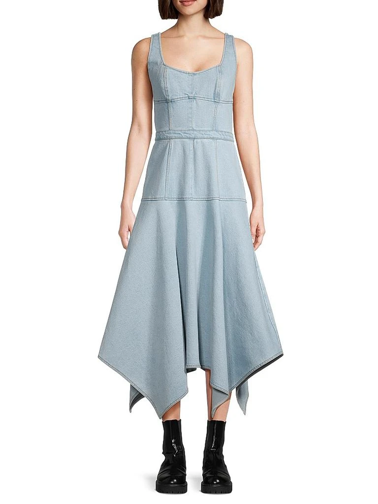 Jason Wu Denim Handkerchief Midi-Dress 3