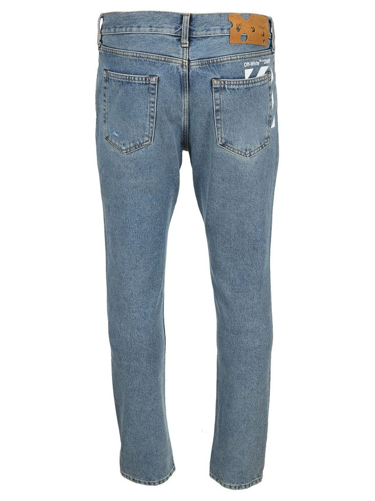 Off-White Off-White Diagonal Print Skinny-Fit Jeans 2