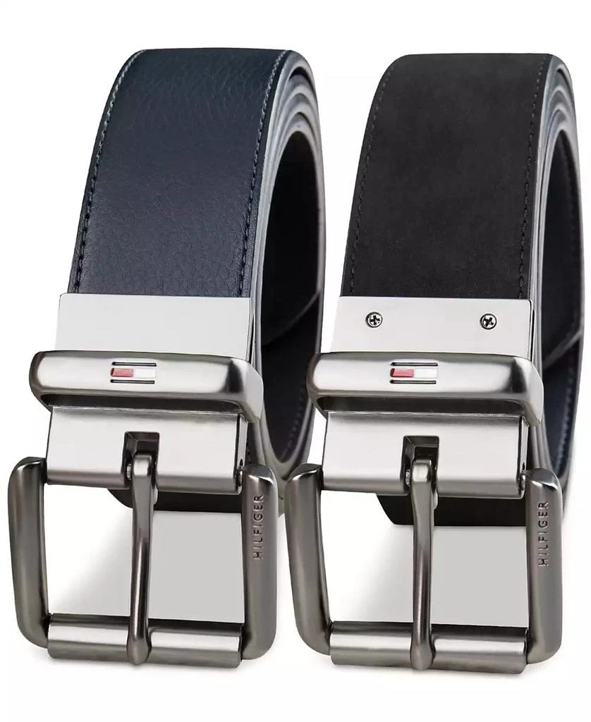 Tommy Hilfiger Men’s Two-In-One Reversible Casual Matte and Pebbled Belt 4