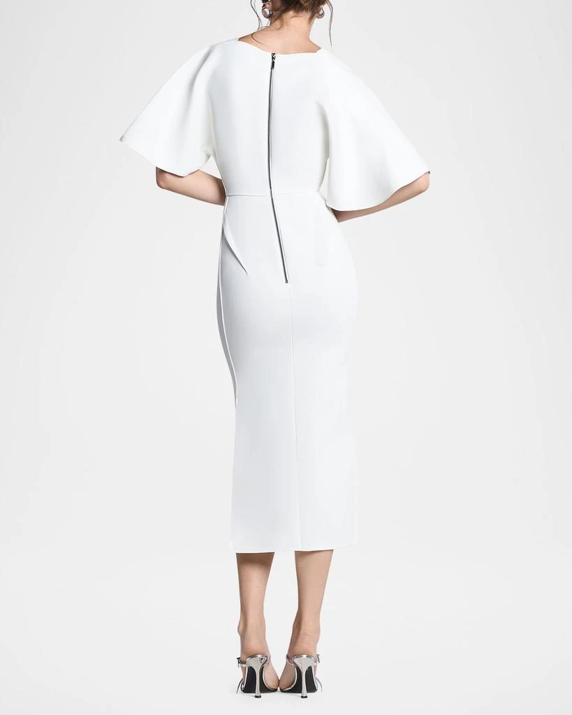 Maticevski Benefit Flutter-Sleeve Midi Dress 3