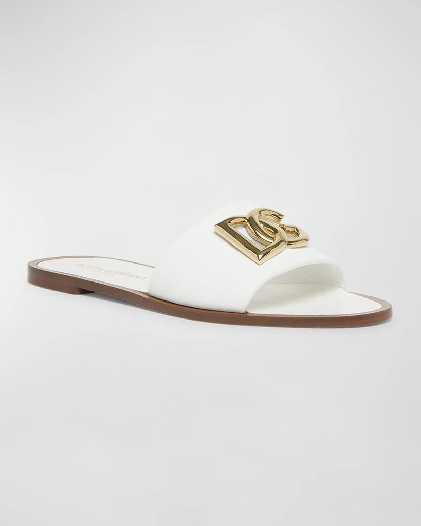 Dolce & Gabbana DG Medallion Leather Flat Sandals 3