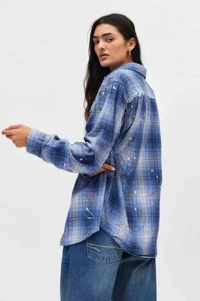 Urban Renewal Urban Renewal Remade Bleach Paint Splatter Flannel Shirt 4