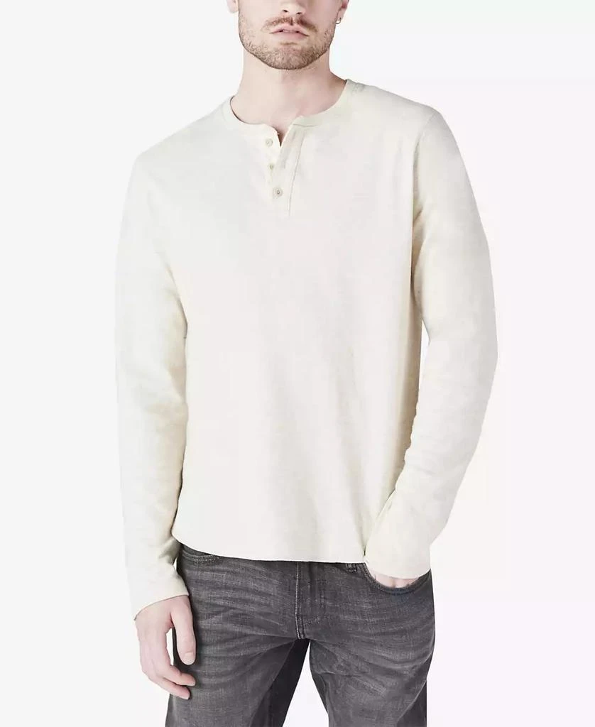 Lucky Brand Men's Duo-Fold Henley Long Sleeve Sweater 1