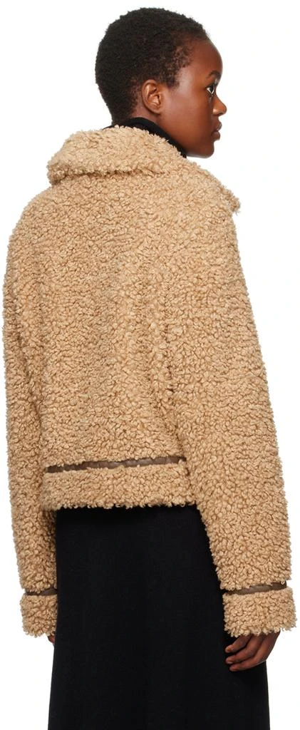 STAND STUDIO Brown Audrey Faux-Shearling Jacket 3