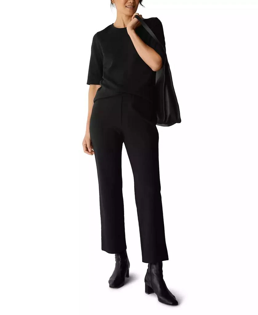 Eileen Fisher Women
s Textured Knit Ankle Kick Pants 2