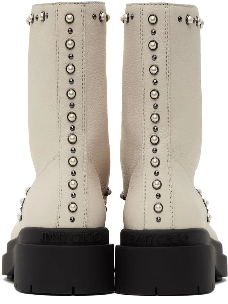 Jimmy Choo Off-White Nola Flat Boots 2