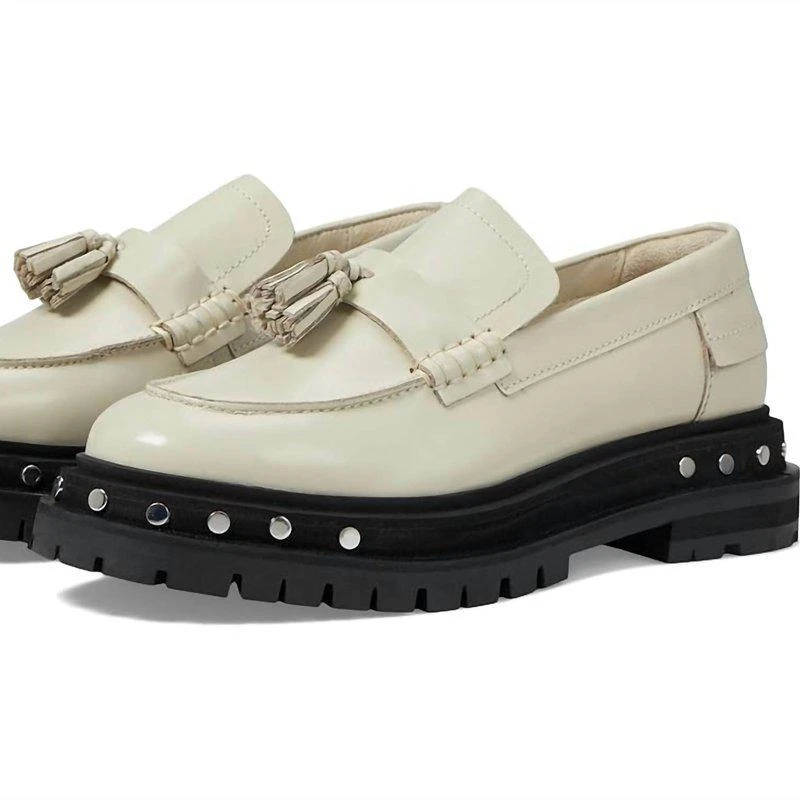 Free People Teagan Tassel Loafer In Antique Ivory 1