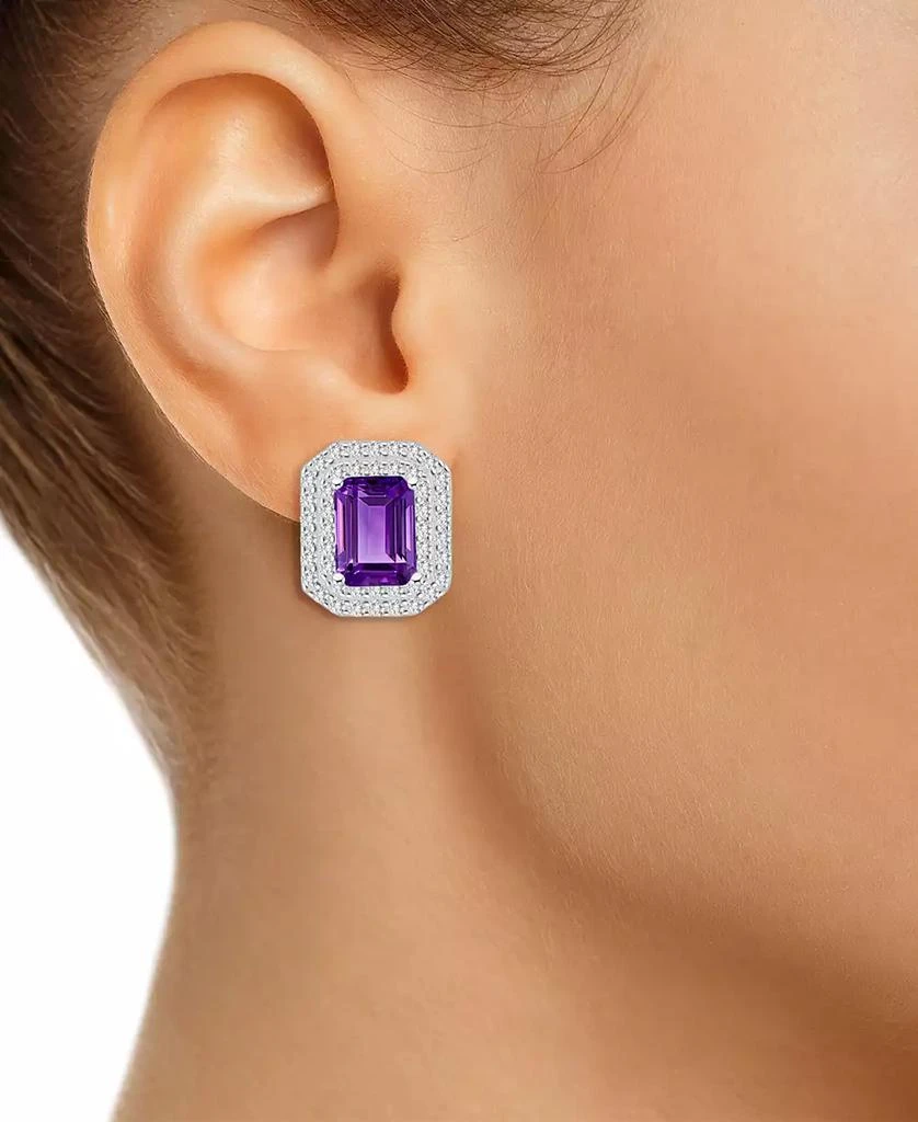 Macy
s Rhodolite Garnet (3-7/8 ct. t.w.) 
White Topaz (7/8 ct. t.w.) Stud Earrings in Sterling Silver (Also in Citrine, Peridot, Amethyst, 
Blue Topaz) 2