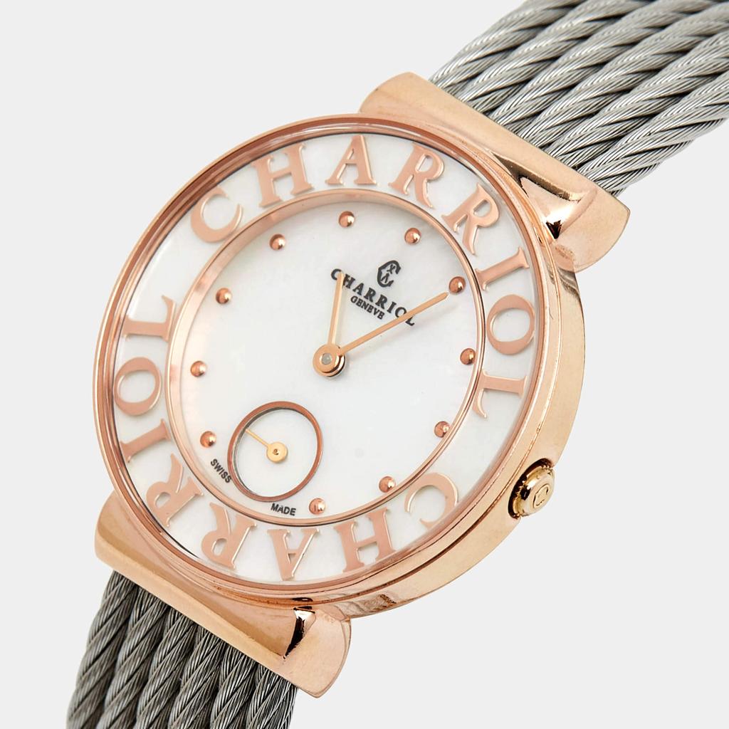 Charriol Charriol Mother Of Pearl Gold Plated And Stainless Steel St-Tropez ST30PC.560.014 Women's Wristwatch 30 mm