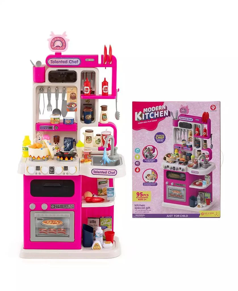 Mecale Kids Kitchen Playset Pretend Kitchen with Realistic Lights
Sounds for Interactive Play 3