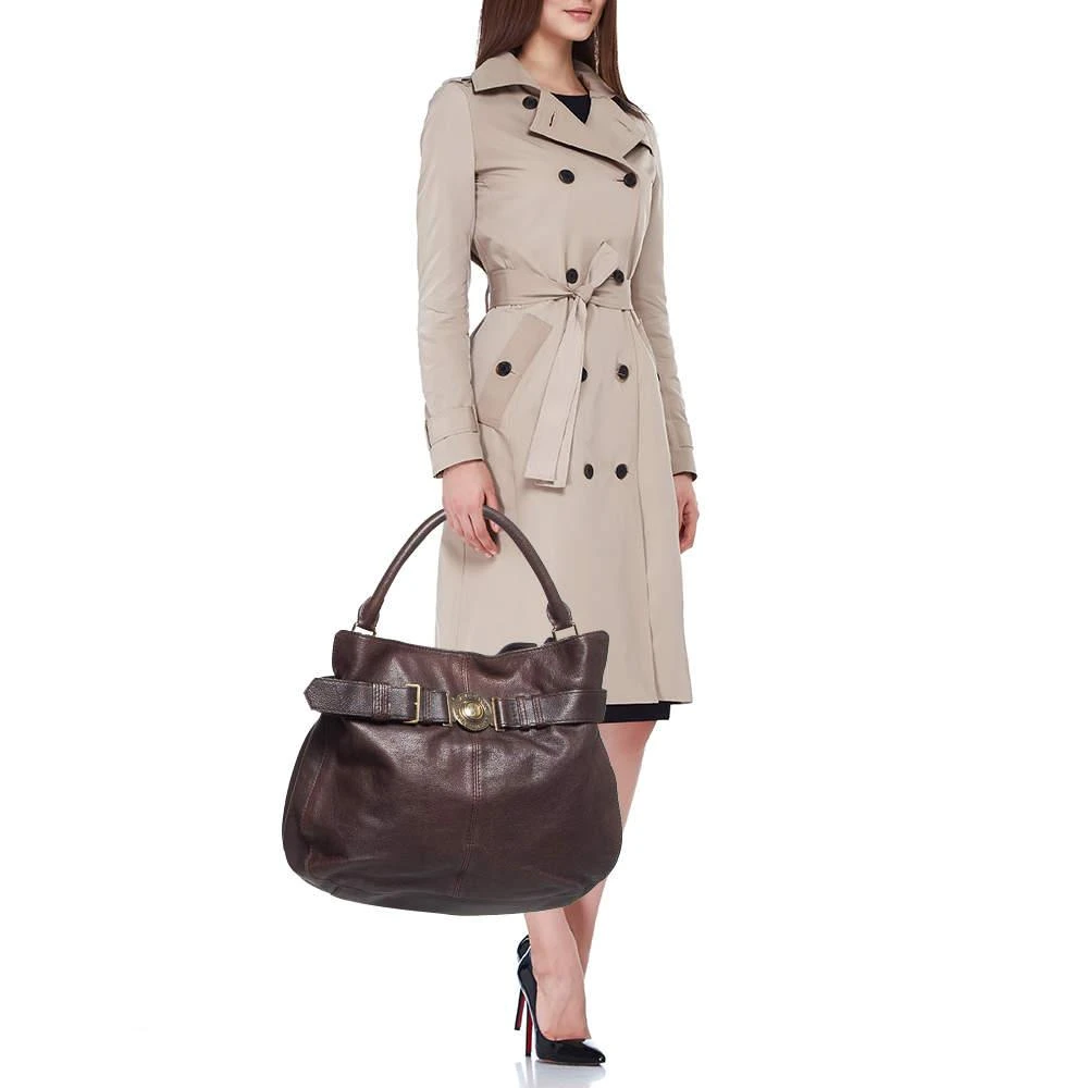 Burberry Burberry Dark Brown Leather Lambeth Hobo 2