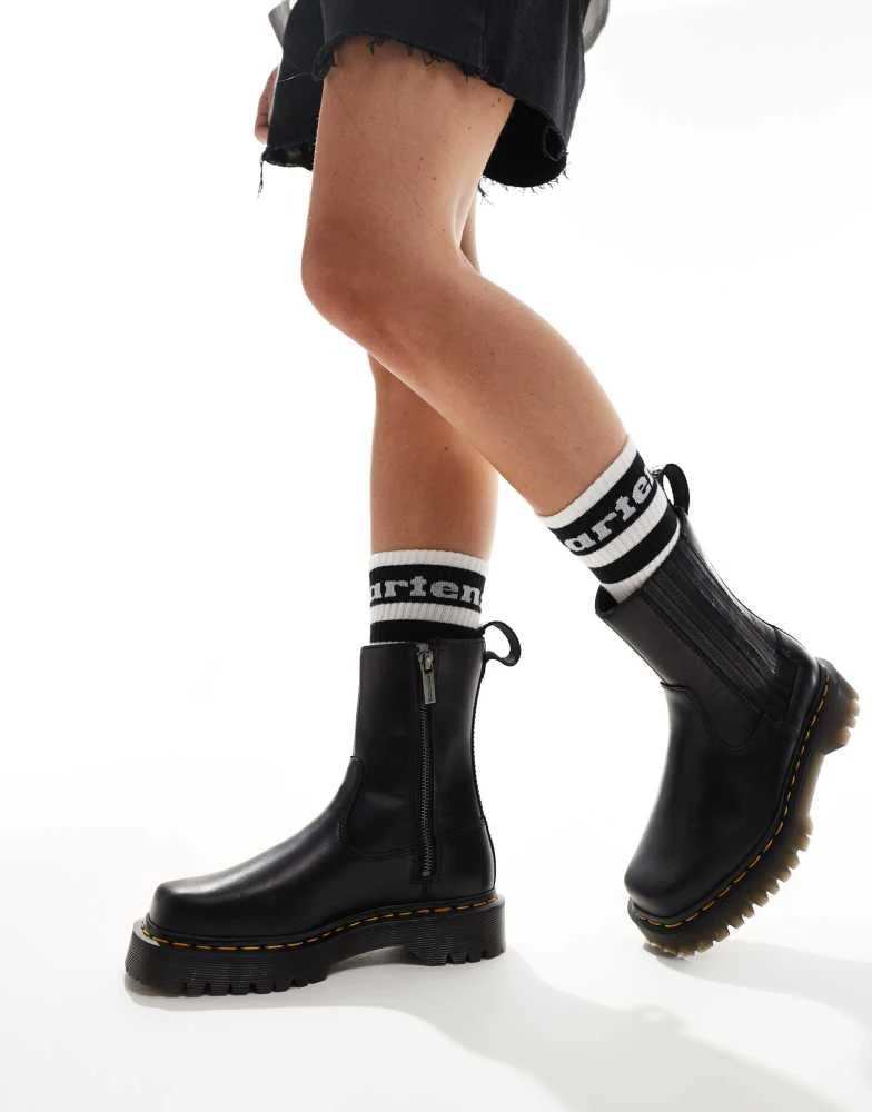 Dr. Martens Dr Martens Amaayah lo pull on boots in black leather 1