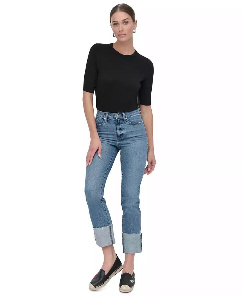 DKNY Women's High-Rise Classic Straight-Leg Jeans