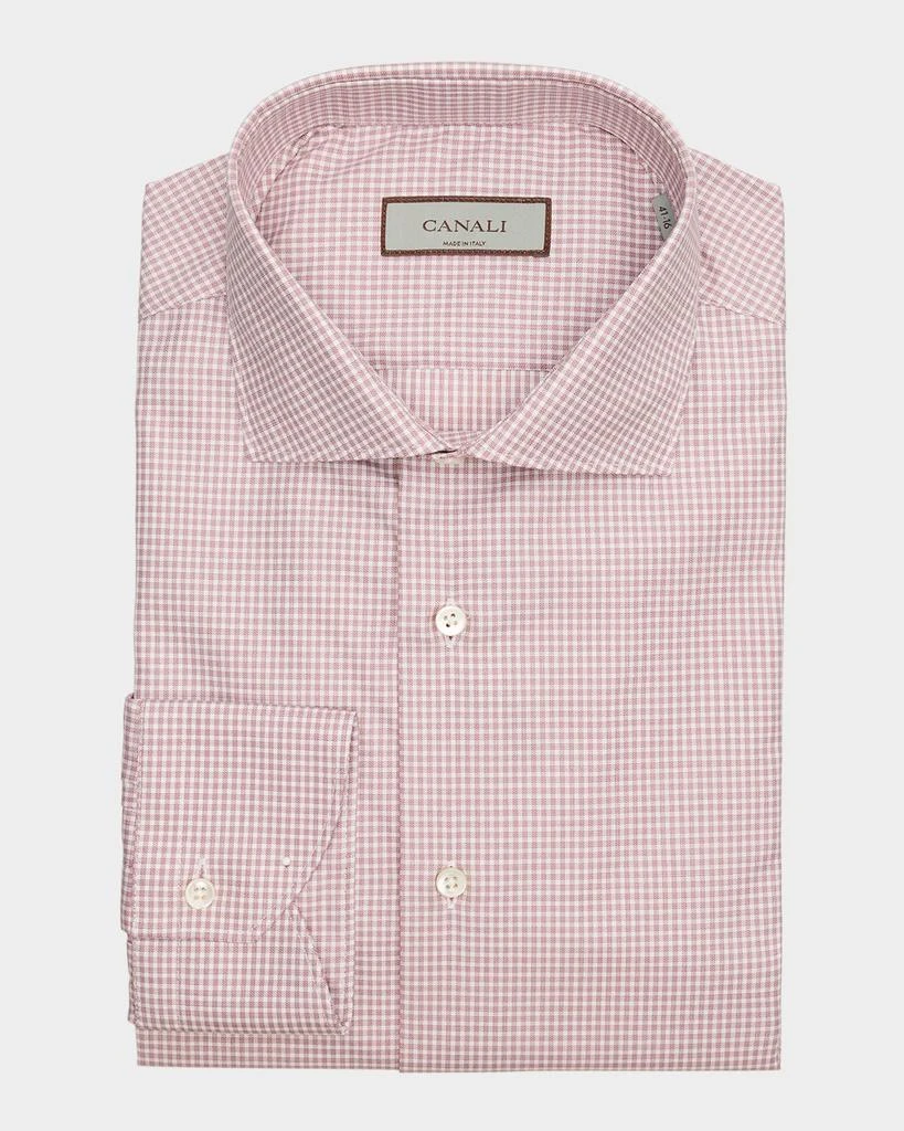Canali Men's Cotton Micro-Check Dress Shirt 1