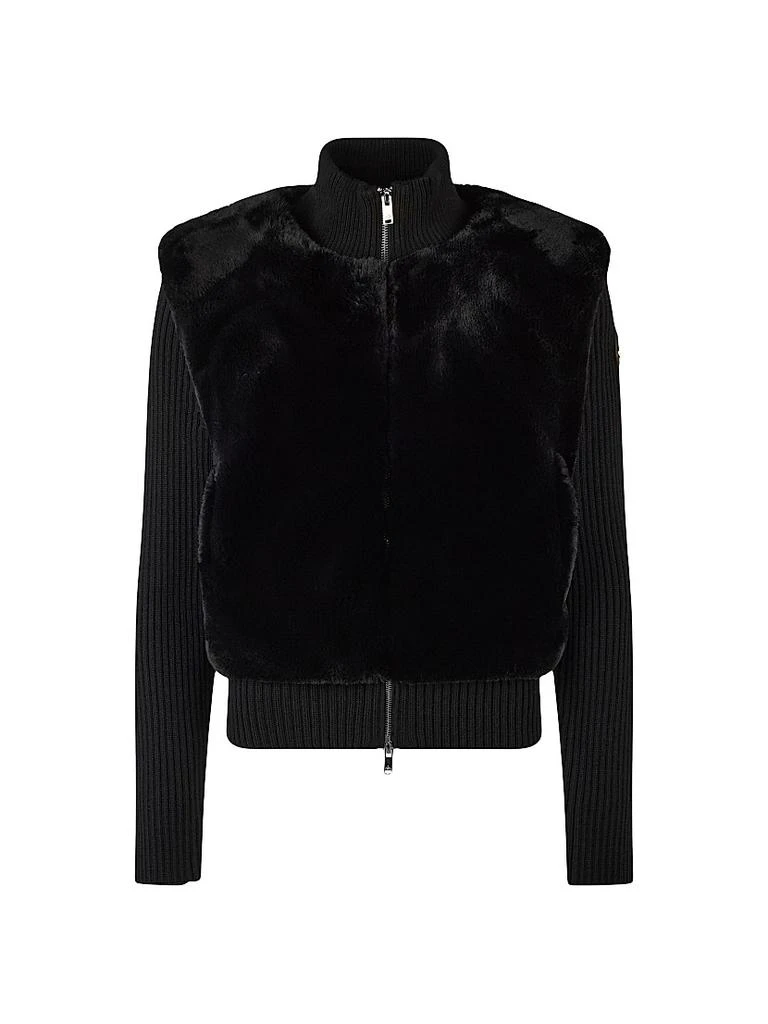 Moose Knuckles Dua Bunny Faux Fur Zip Sweater 1