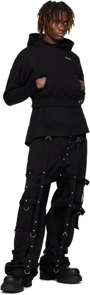 We11done Black Strapped Cargo Pants 4