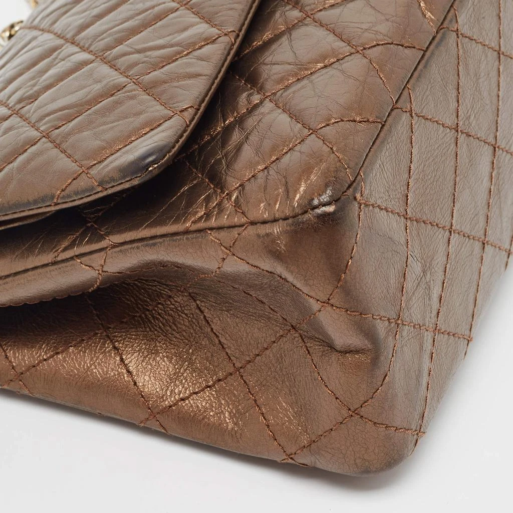 Chanel Chanel Metallic Brown Quilted Aged Leather Reissue 2.55 Classic 226 Flap Bag 14