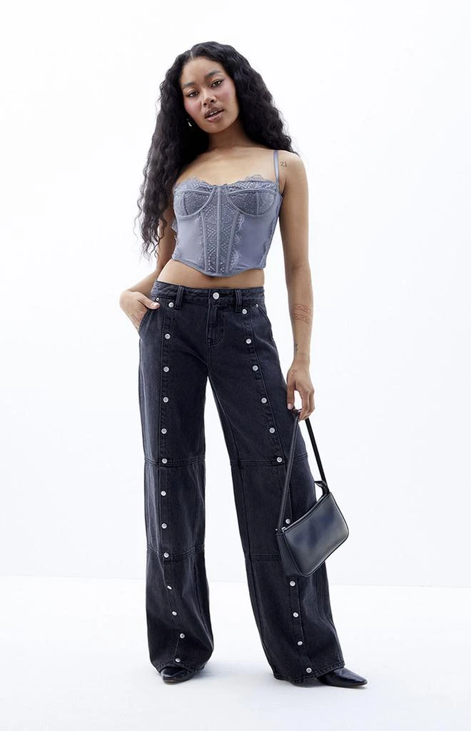 PacSun Casey Black Low Rise Seam Baggy Jeans 2