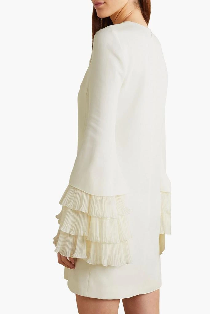 Giambattista Valli Ruffled plissé-silk and cady mini dress 3