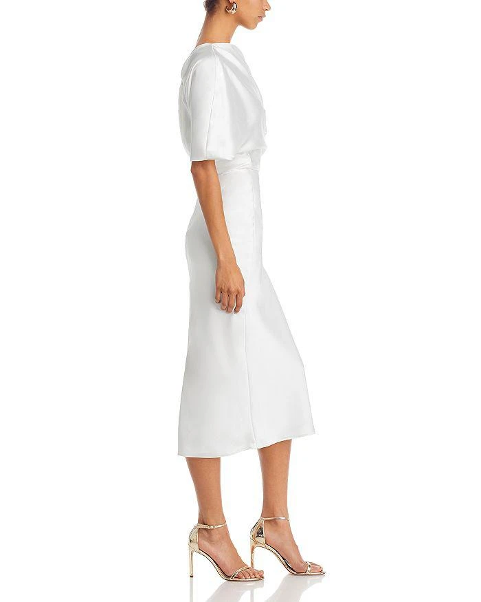 Amsale Draped Pencil Midi Dress 5