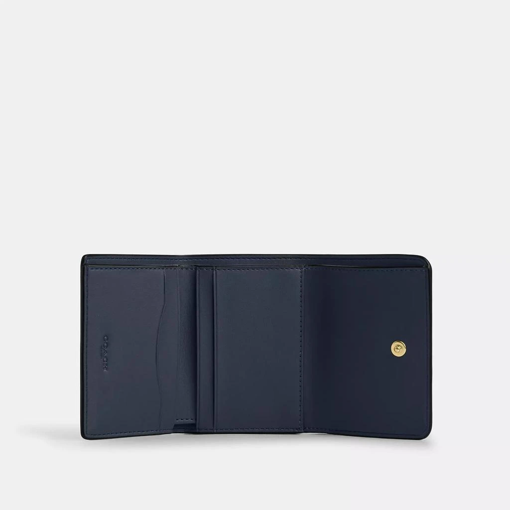 Coach Card Holder Wallet In Signature Canvas With Cherry Print 2