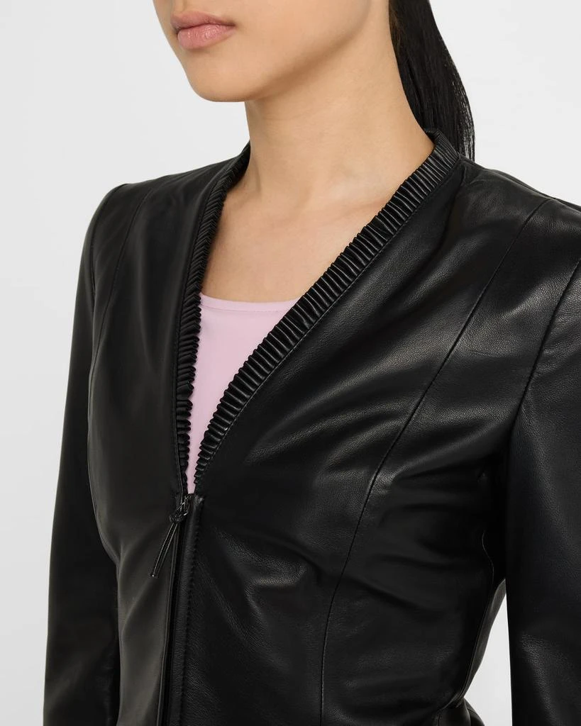 Emporio Armani Tailored Zip-Front Nappa Leather Jacket 5