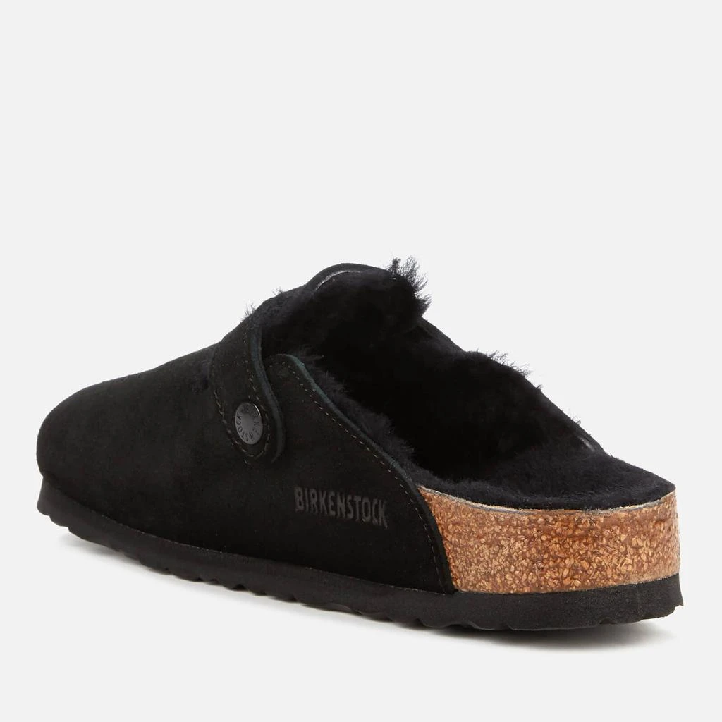 Birkenstock Boston Suede And Shearling Mules 2