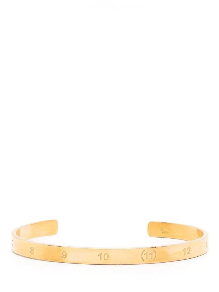 NA Numbers engraved gold cuff Bracelet 1