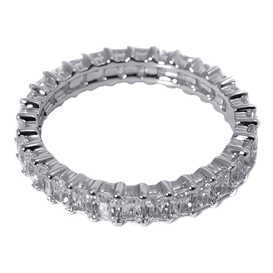 apm Monaco Ladies Eclat Silver-toned Crystal Embellsiehed Ring