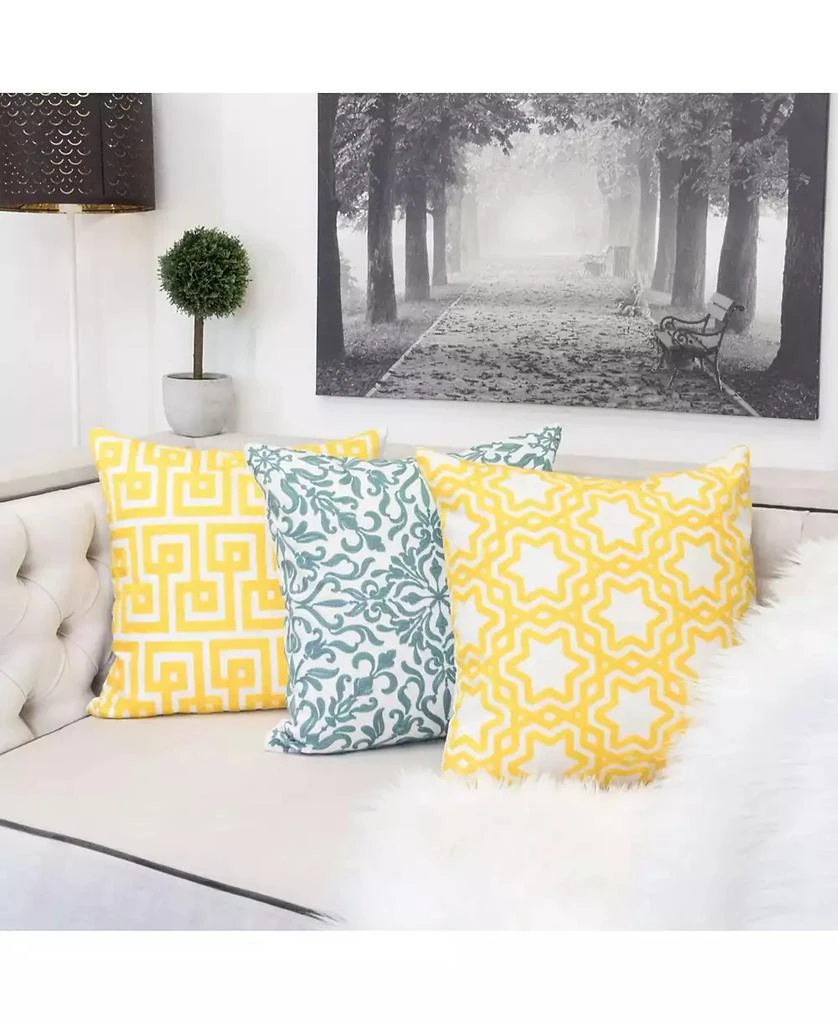 Homey Cozy Victoria Cotton Decorative Pillow, 20" x 20" 5