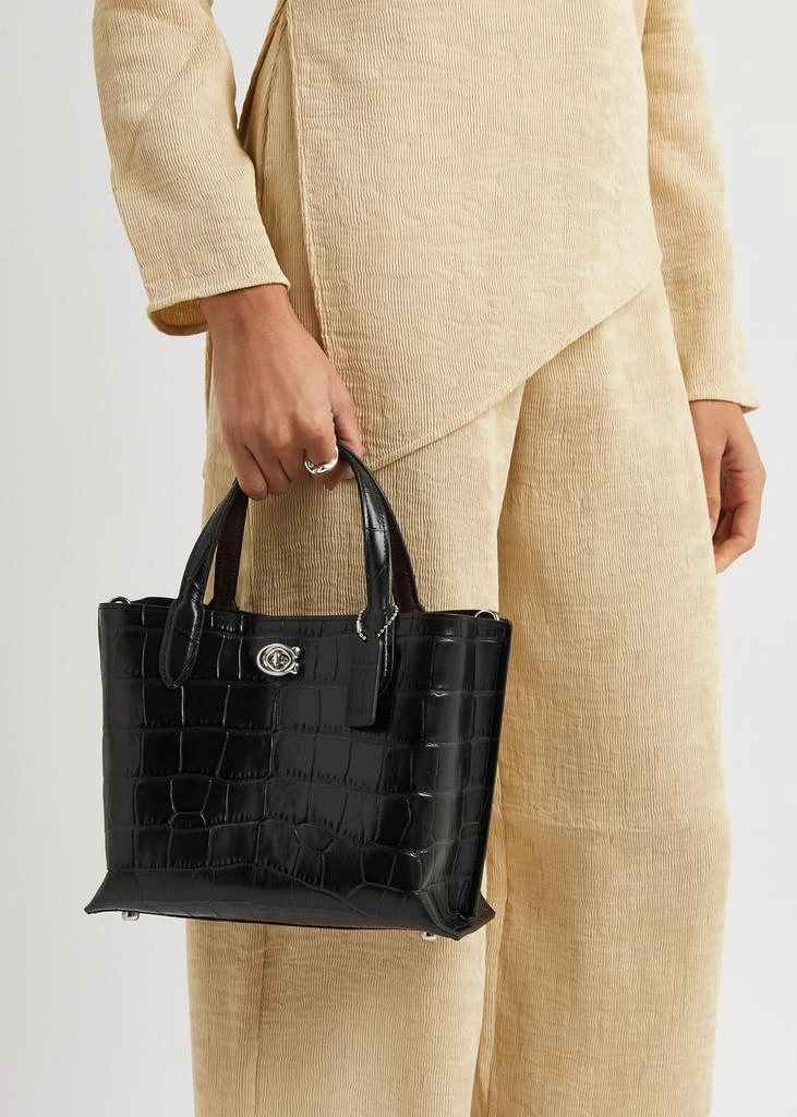 Coach Willow 24 crocodile-effect leather tote 5