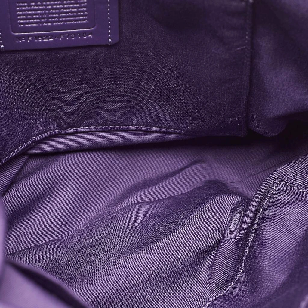 Coach Coach Purple Signature Nylon and Leather Zip Top Tote 7