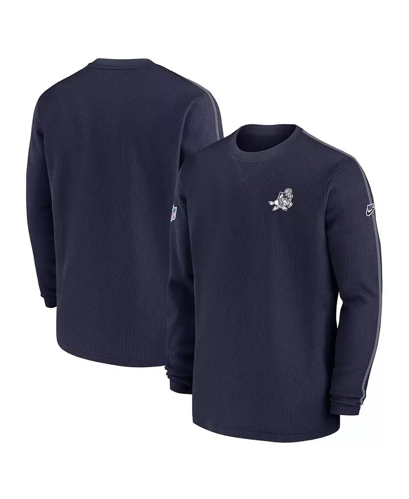 NIKE Men's Navy Dallas Cowboys 2024 Sideline Coach Vintage Pullover Sweatshirt