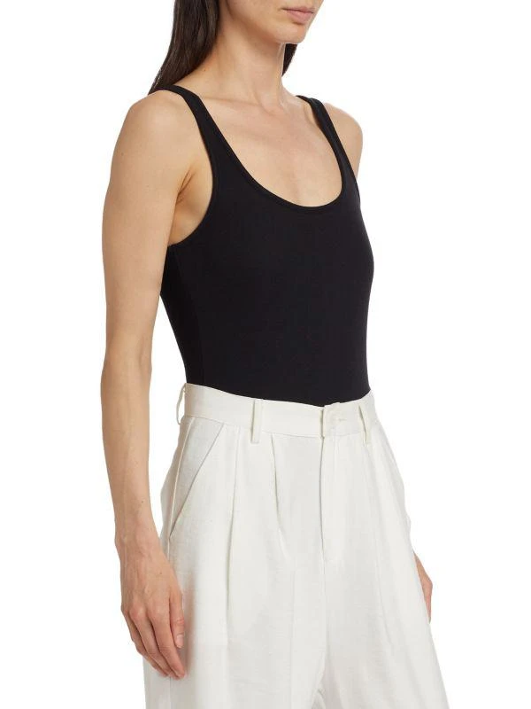 ATM Anthony Thomas Melillo Rib-Knit Scoop-Neck Bodysuit 3