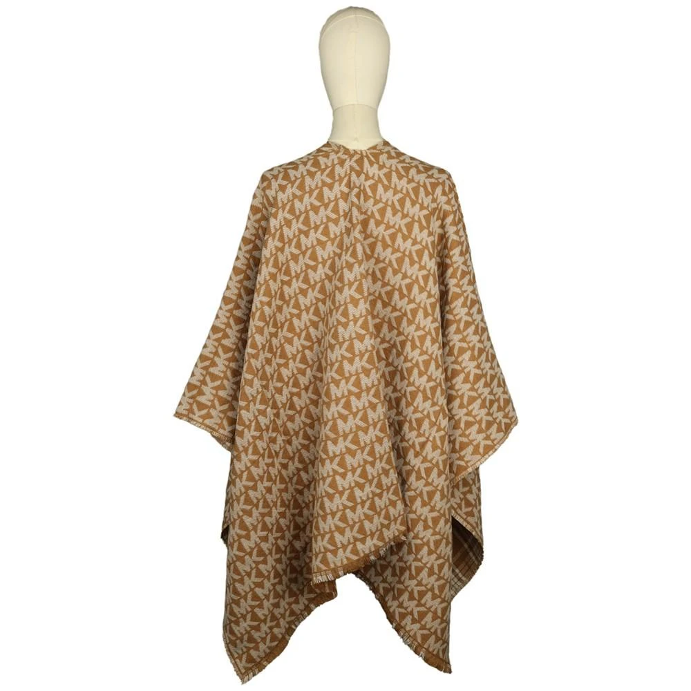 Michael Kors Women's Logo Plaid Reversible Cape Sweater 3