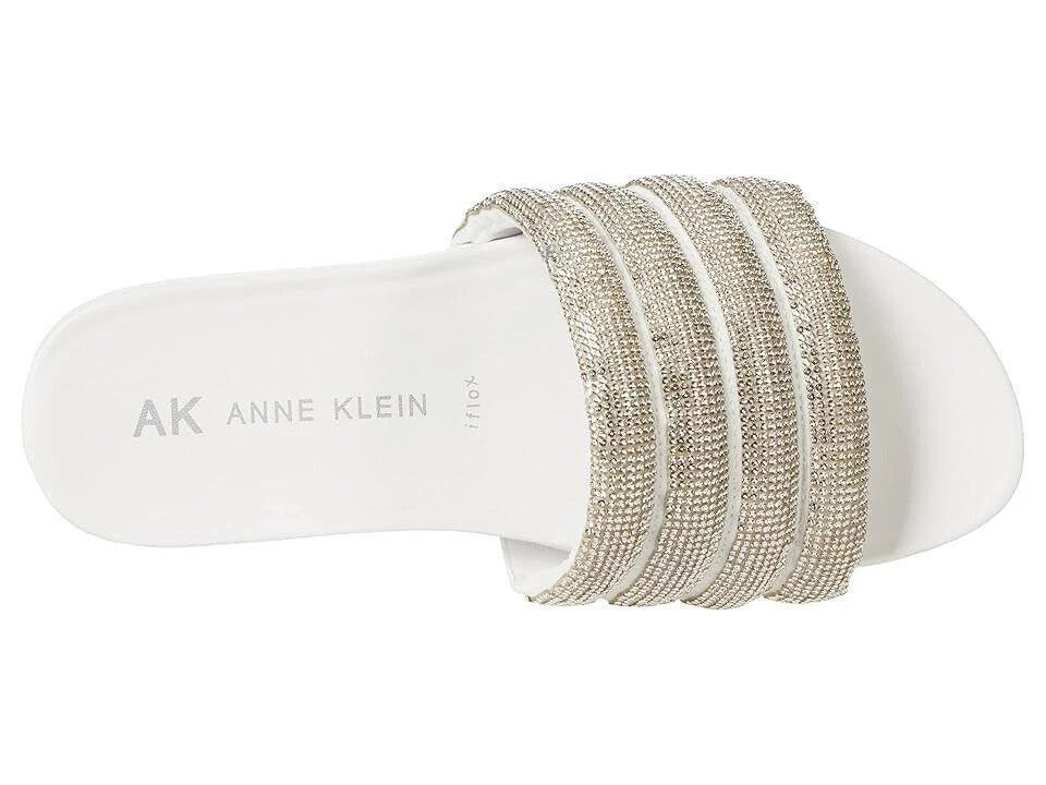Anne Klein Gloria GLOR01F9-100 Slide Women's US 10 White Slip On Sandals KHD809 4