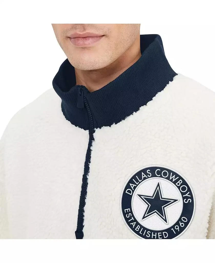 Tommy Hilfiger Men's White Dallas Cowboys Jordan Sherpa Quarter-Zip Jacket 2