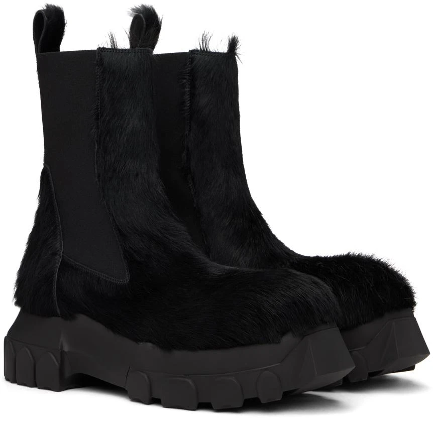 Rick Owens Black Porterville Beatle Bozo Tractor Chelsea Boots 4