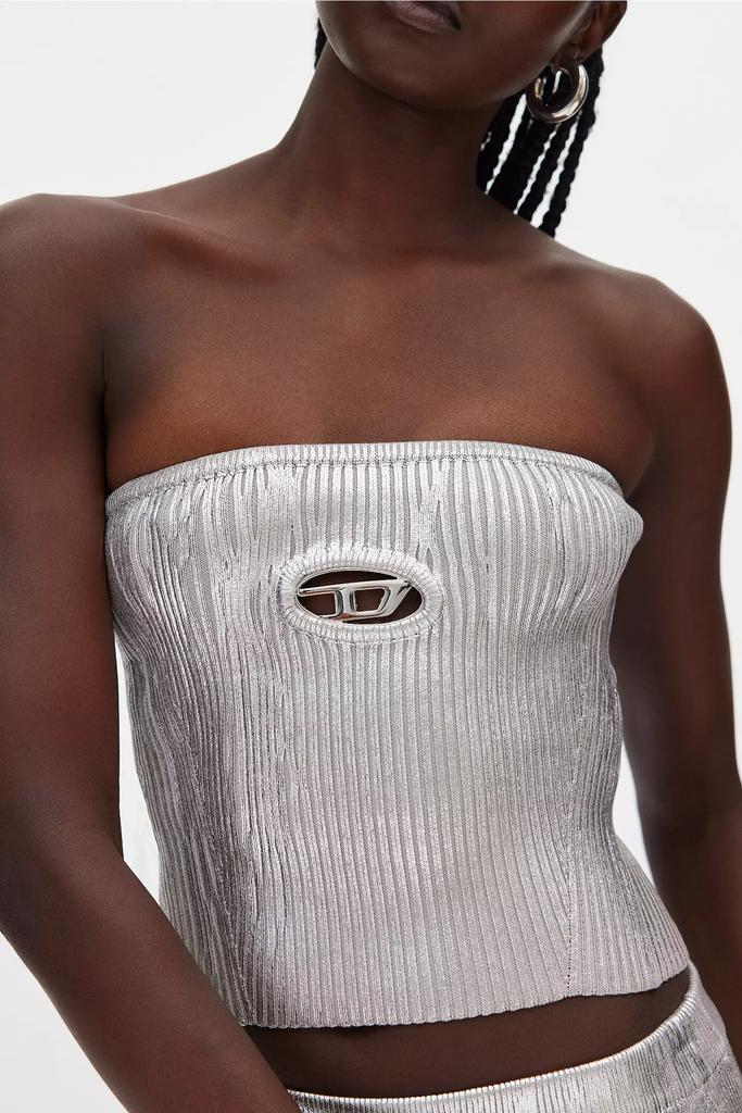 Shop Diesel M-Clarksville-C Metallic Knit Tube Top on Sale at Shop Diesel M-Clarksville-C Metallic Knit Tube Top on Sale at