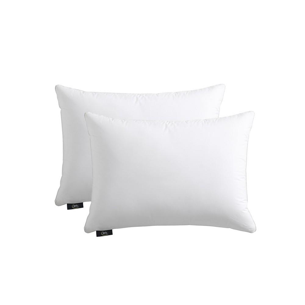 Serta HeiQ Cooling Softy-Around Feather & Down 2-Pack Pillow, Standard/Queen