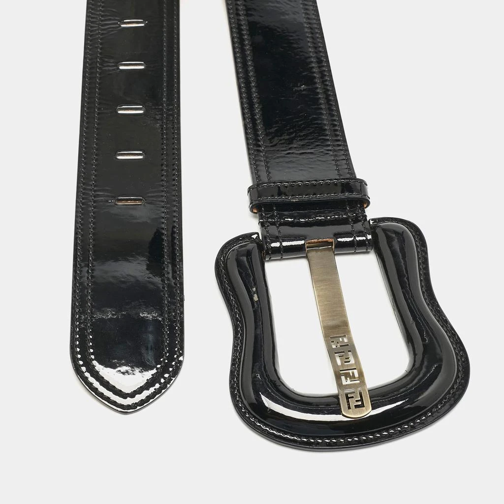 Fendi Black Patent Leather B Buckle Waist Belt 80CM – On  display picture 3
