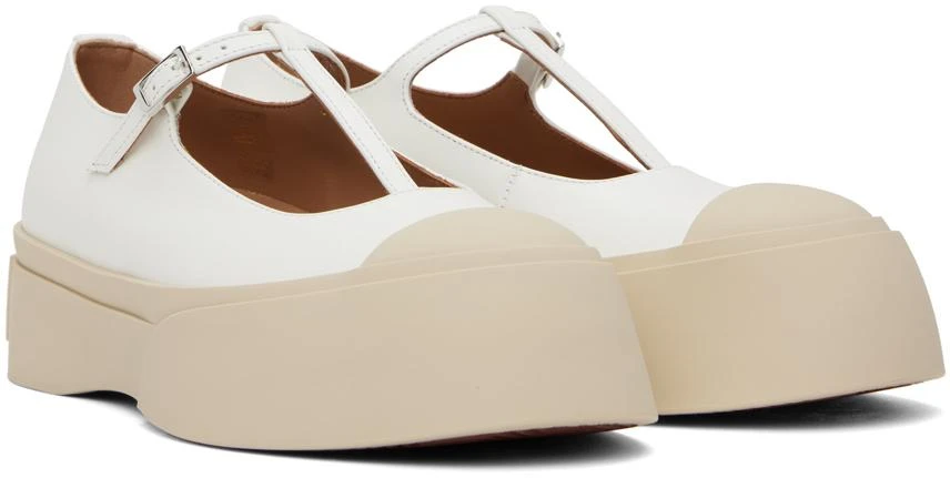 Marni White T-Bar Mary Jane Ballerina Flats 4