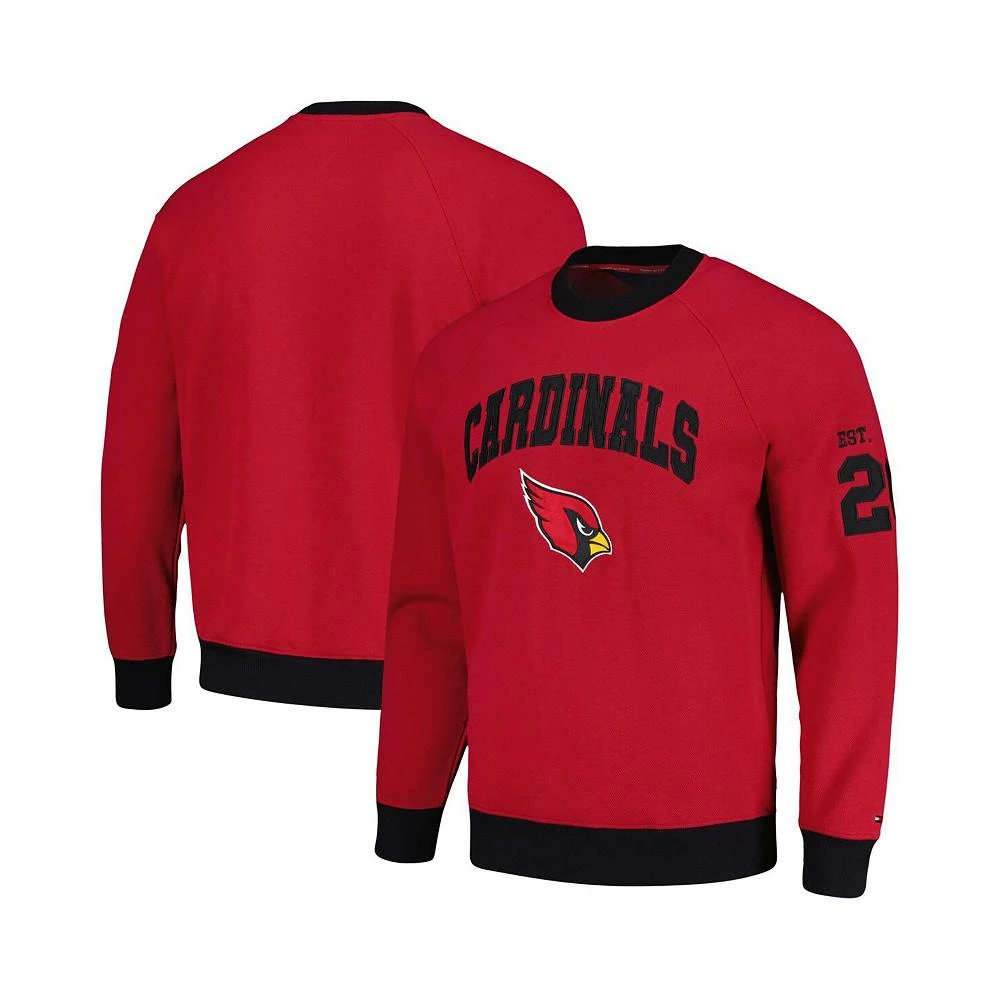 Tommy Hilfiger Men's Cardinal Arizona Cardinals Reese Raglan Tri-Blend Pullover Sweatshirt 1