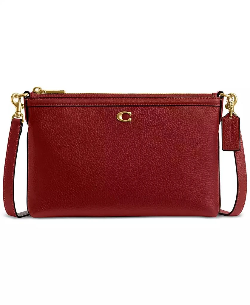 Coach Refined Pebble Leather Legacy Zip Top Smal Crossbody 1