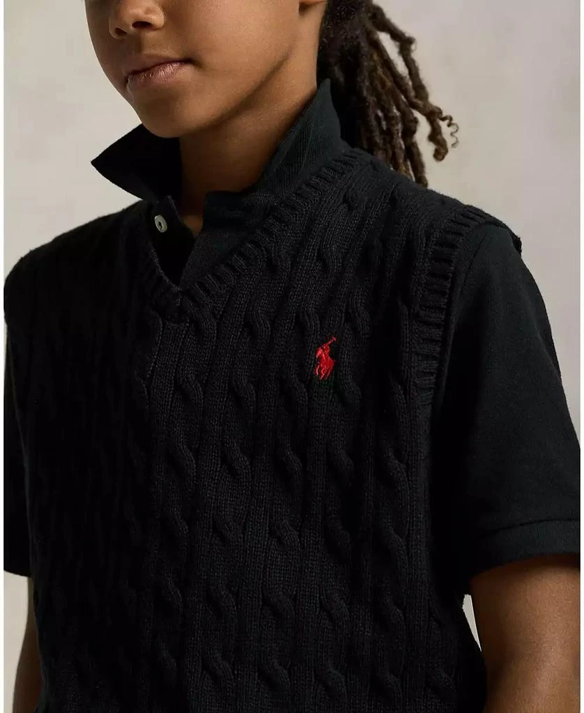 Ralph Lauren Big Boys Cable- Knit Sweater Vest 8