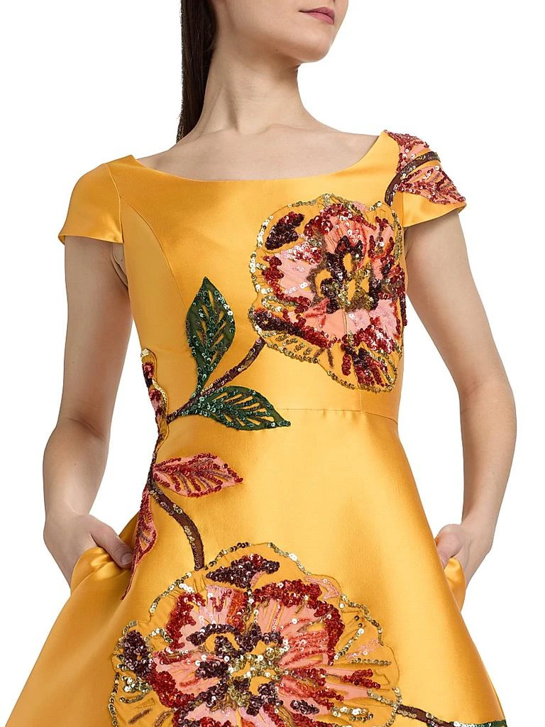 Amsale Embellished Floral Mikado Cocktail Dress - Dresses & Skirts - Free  Shipping - BeyondStyle