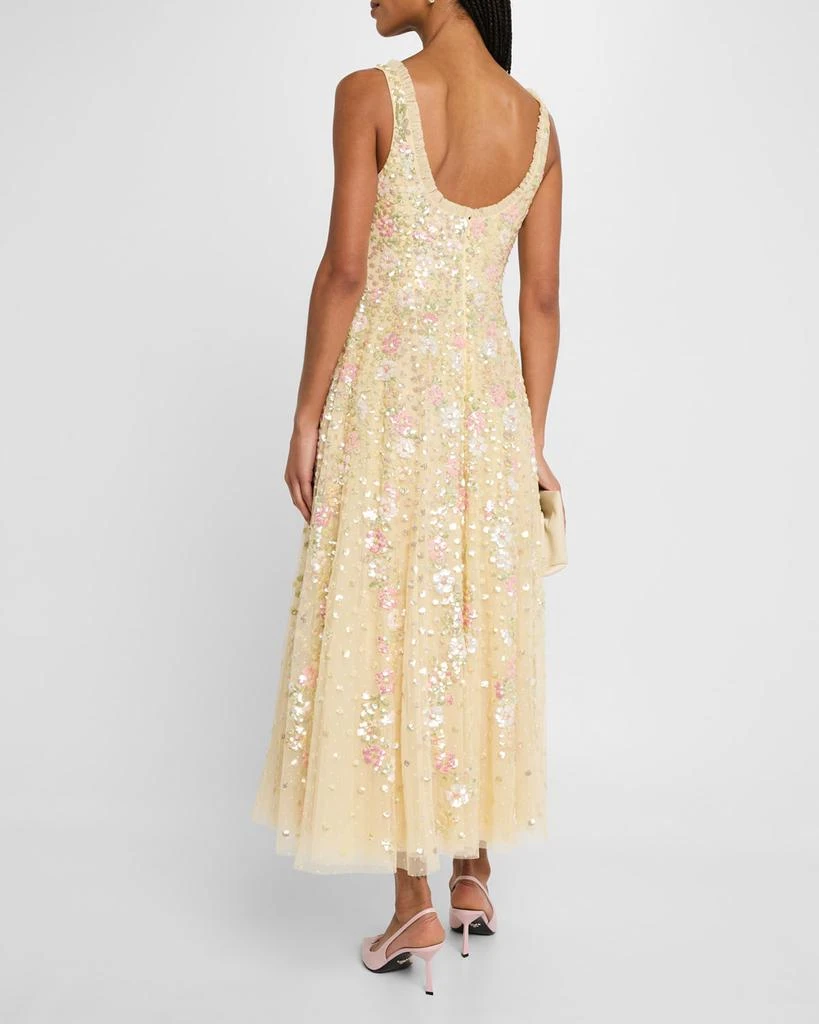 Needle & Thread Confetti Floral Sequin Ballerina Maxi Dress 3